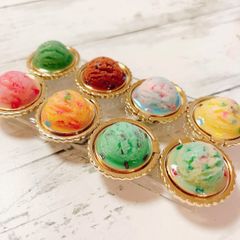 cafeオレンジソーダ◇シェイカーキーホルダー フェイクスイーツ 押し