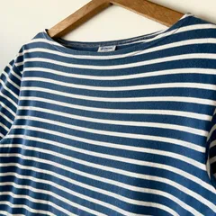 ORCIVAL short sleeve basque shirts navy/white