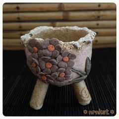 No.27-2 ❁韓国より直輸入❁ 中鉢1点2000円＊組合せ自由＊2点目より送料一律700円＊高級＊韓国鉢＊作家＊一点物 オリジナル作品＊多肉植物＊プレゼントにもぜひ＊