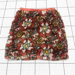 ◇ ⊇ Lily Brown リリーブラウン ジャガードファー ミニ丈 台形 スカート サイズ1 ブラウン系 マルチ レディース E  【1509180008299】