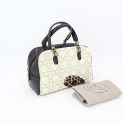 クリスチャンディオール Christian Dior  ハンドバッグ カナージュ ハラコ BLK/MA-0091