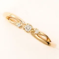 4℃　K10PG　リング　ring　指輪　7号　ダイヤ　総重量約1.3g