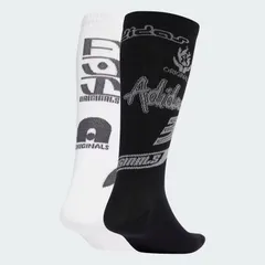 アディダスオリジナルス adidas originals スポンサーズ ハイクルーソックス ２足組 ユニセックス 通勤通学 ストリート KSS69 JN7001 UNISEX SPONSORED HIGH CREW SOCKS SET OF 2 BLACK