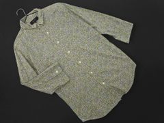 SHIPS JET BLUE シップスジェットブルー 花柄 7分袖 シャツ sizeL/緑 ■◇ メンズ