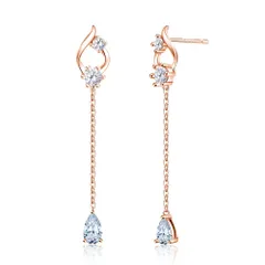 特別価格　ツイスト ピアス ピアス 揺れる しずく ピアス シルバー925 上質ジルコニア 金属アレルギー対応 ピアス 18金 ブラチラメッキ 人気 可愛い 花 ピアス レディース 女性 大人 ジュエリー プレゼント YUIITU 記念日 ウエディング 誕生日