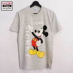 90s USA製 vintage ミッキーマウス Mickey Mouse VELVA SHEEN 半袖Ｔシャツ メンズ 表記Mサイズ