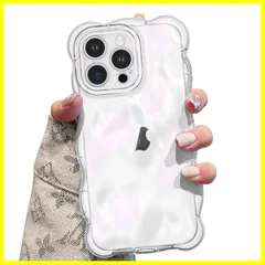 UEEBAI ケース 対応 iPhone 12 Pro Max 6.7 inch 用の ケース ウェーブデザイン スマホカバー 可愛い おしゃれケース カラフルケース TPUカバー カーリーウェーブケース 軽量 薄型 グリッター 光沢カバー 耐衝撃ケース 人気