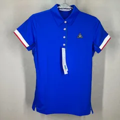 ルコックスポルティフ le coq sportif ゴルフ ポロシャツ ブルー M サイズ レディース ナイロン ポリエステル