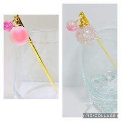かんざし　二本セット　ピンク系