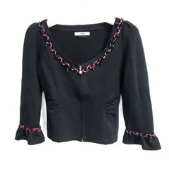 ルネ ノーカラージャケット ジップアップ リラックス アウター レディース 36サイズ ネイビー系 Rene 【中古】のサムネイル