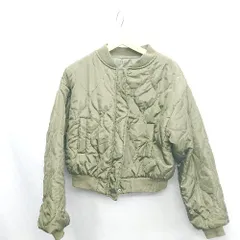 ◇ ⊇ me+em select ミームセレクト 長袖 ブルゾン サイズF カーキ系 レディース E  【1411280048634】