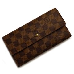 ルイ ヴィトン ポルトトレゾール インターナショナル 三つ折り財布 ダミエ ブラウン 茶 ゴールド金具 N61215 LOUIS VUITTON 箱付（未使用保管品）