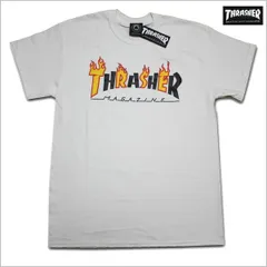 新品 THRASHER【 スラッシャー 】Tシャツ  FLAME MAG S/S TEE 311194 ホワイト 白 スケーター スケート ストリート 送料込み