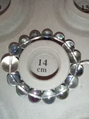 ブルーグレーオーラ水晶12㍉玉　水晶16㍉玉