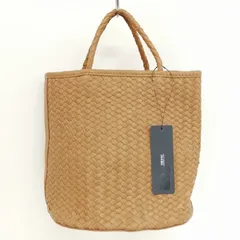 アーバンリサーチ ドアーズ URBAN RESEARCH DOORS レザー メッシュ ミニバッグ ハンドバッグ 編み込み キャメル系のサムネイル