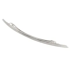 【A：シルバー × ワンサイズ】[Cream dot. クリームドット公式] ヘアアクセサリー レディース 20色 バレッタ ヘアクリップ 大きめ メタル セミマット ヘアライン加工 細い マーブル ラメ ロング スティックバレッタ 大人 上品 シンプル