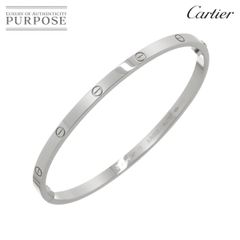 カルティエ Cartier ラブ ブレス スモール SM #17 K18 WG ホワイトゴールド 750 バングル Love Bracelet【証明書付き】 90284458