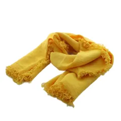 ロンハーマン Ron Herman ASAUCE MELER ストール フリンジ 麻 リネン 黄 イエロー /AN30