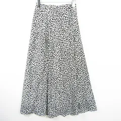 ローリーズファーム LOWRYS FARM フレア スカート ロング丈  F オフホワイト ヒョウ柄 レオパード kz8449