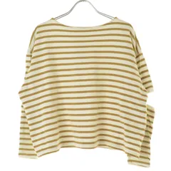 【6(ROKU)UNITEDARROWS】BORDER SLIT SLEEVE PULLOVER七分袖カットソー