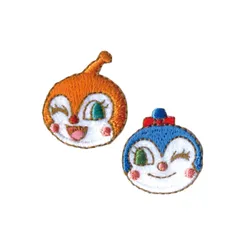 【特価セール】アイロン ・ 接着両用タイプ シール ドキンちゃん シール 2枚入り ・ ワッペン コキンちゃん なかよし アンパンマン ANA103 稲垣服飾