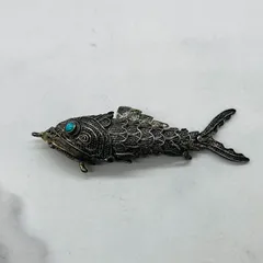 アンティーク】フィリグリー フィッシュ 魚 ペンダント トップ ヘッド