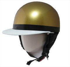 新品！ ZK-180 ヘルメットコルク半風半帽特別塗装色【ゴールド】コルク不使用で軽量！SG公認 PSC認可！125cc以下対応　チャック式着脱耳当て装備 盗難防止金属ホルダー フリーサイズ(57～60㎝)  