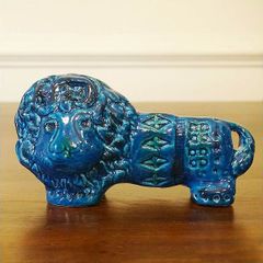 新品・箱入り】イタリア製 Bitossi社 リミニブルー 雄羊の置物 - メルカリ