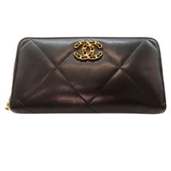 【中古】CHANEL シャネル19 ジップウォレット AP1063 マトラッセ CCマーク ココマーク 長財布 ブラック レディース A2502916【無料ギフトラッピング承ります】
