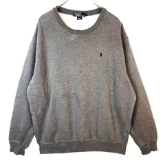 ポロバイラルフローレンPolo by Ralph LaurenスウェットV ガゼットトレーナー灰色グレーポニーロゴ刺繍ワンポイントvintageヴィンテージ41118