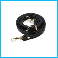 ラップ 単品 ショルダースト バッグ用 持ち手ストラップ 交換用 バッグ修理 ひも 約120cm… ショルダーバッグ 調節可能 ショルダーベルト レザー カバン (ブラック+ゴールドのバックル) バッグ ショルダー ショルダーストラップ [YINKE]