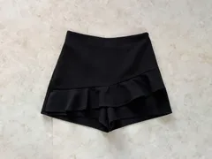 【極美品】Sサイズ  ザラ  ZARA  フリルショートパンツ  ブラック  Sサイズ
