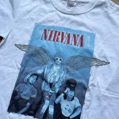 00's NIRVANA Tシャツ anvil 古着　ニルヴァーナ　ホワイト　白