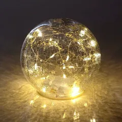 LEDライト ガラスランプ おしゃれ 電飾 ガラスドーム ライト 照明 雑貨 ムードランプ 間接照明 シンプル かわいい クリスマス インテリア LEDライト GLASSドーム Sのサムネイル