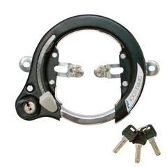 J&C JC-036CLB ブラック 自転車用リング錠 ディンプルシリンダーキー