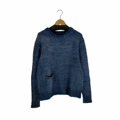 ブルーブルー BLUE BLUE インディゴ染 ポケット付きワッフルクルーネックニット メンズ JPN：3 のサムネイル