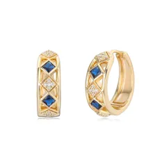 【新着商品】ピアス レディース フープピアス 人気 上質赤 Fettero 青 白ジルコニア ピアス 金属アレルギー対応 14金ブラチラメッキ ピアス