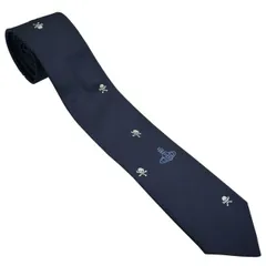 【新品】Vivienne Westwood ヴィヴィアンウエストウッド ネクタイ AW2024モデル 81050001-W0107-N401-BLACK ブラック 7cm シルク100％ 送料無料 プレゼント ギフト メンズ  専用BOX  就職祝い 父の日 