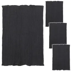 [CHASO] 腹巻き 薄手 4枚セット 冷房対策 温活 妊婦 マタニティ コットン ブラック S/M [ブラック] [S/M(60～78cm)]