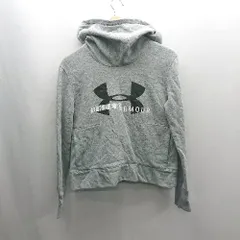 ◇ ⊇ UNDER ARMOUR アンダーアーマー 裏起毛 長袖 パーカー サイズM グレー レディース E  【1501160038289】