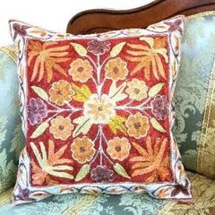 コーラルピンク 刺繍花柄 クッションカバー anke drechslet コーラルピンク 刺繍花柄 クッションカバー anke drechslet - メルカリ