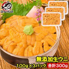 うに 冷凍生うに 無添加 100g×3パック 最高級Ａグレード うに丼約6杯分のお試しサイズ ウニ ウニ丼