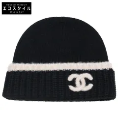 新品未使用　シャネル　CHANEL 24k 大人気　ニット帽 黒 専用！新品未使用 シャネルCHANEL 24B リボン ニットキャップ