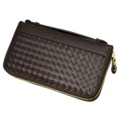 【午年に馬革で開運SALE】《送料無料＆税込価格》《新品未使用》《数量限定》《特別価格》United HOMME -President-！馬革ホースハイド！牛革カウハイド！編み込みメッシュ！ダブルジッパー！特殊！男女兼用！クラッチバッグ　UHP-1520　BR