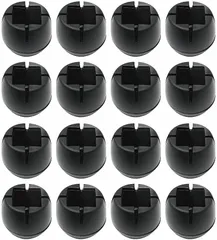ColorfylCoco (カラフィルココ) イス脚キャップ ブラック 黒 椅子脚カバー 16個 セット 4脚分(黒,  (3)サイズ： 22～25mmサイズの脚に使用可)