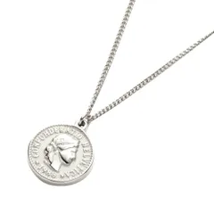 【シルバー × ワンサイズ】[Cream dot. クリームドット公式] ネックレス レディースステンレス製 金属アレルギー つけっぱなし ショート チェーン コイン リバーシブル ナンバー サージカルステンレス 大人カジュアル シンプル