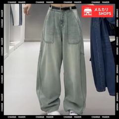 バギーデニムパンツ レディース レトロ風 ウォッシュデニムワイドパンツ 着やせ おしゃれ ヴィンテージルーズジーパン カジュアル バギージーンズ ヒップホップパンツ ゆったり デニム 美脚 韓国風 ストリート 体型カバー ボトムス CH6DAKUANG-006