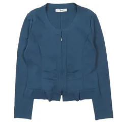 ルネ Rene リボン ニット ジップ カーディガン ジャケット 羽織り 上着 サイズ36 S ベージュ レディース YBA11 ルネ Rene ニット ジップ カーディガン ジャケット 長袖 Rロゴ