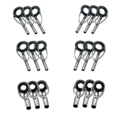 【在庫セール】ステンレス 釣り竿穂先 18個セット 交換 ロッドガイド 修理キット トップガイド (内径1.0mm～2.0mm)
