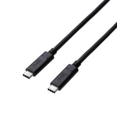 【人気商品】充電・データ転送用 TypeC&TypeC USB3.1 iPhone15対応 USBケーブル 100W(20V/5A)の給電 最大10Gbpsのデータ転送 1m エレコム ブラック USB3-CC5P10NBK